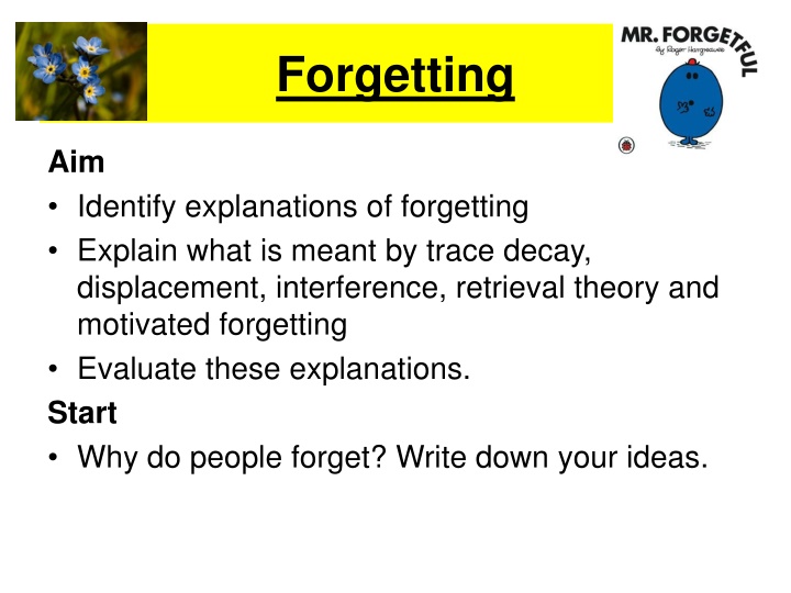 forgetting