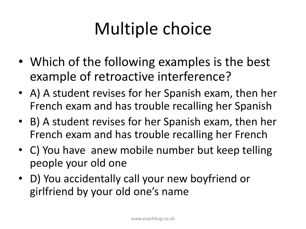 multiple choice 1