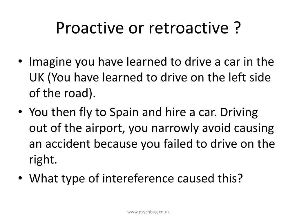 proactive or retroactive