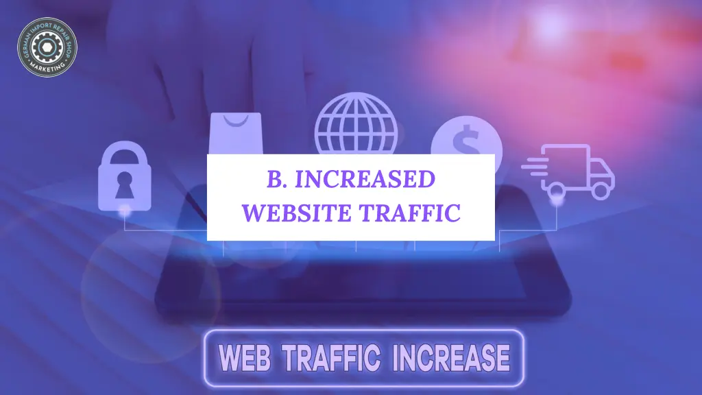 b increased website traffic