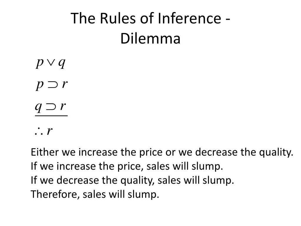 the rules of inference dilemma