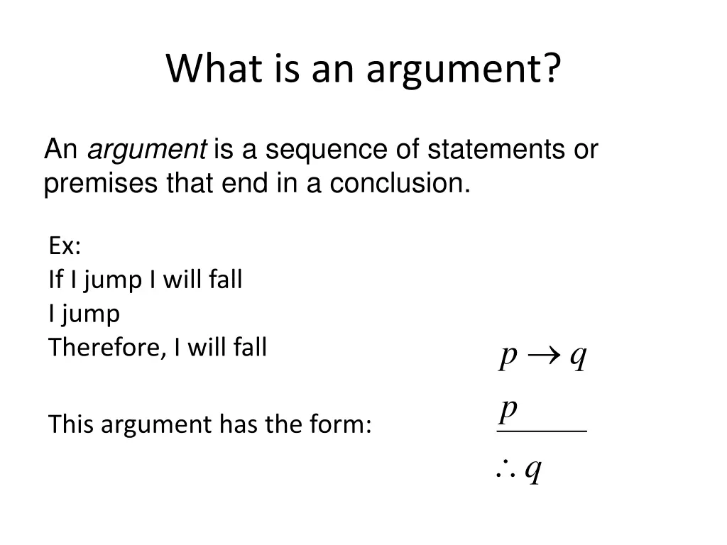 what is an argument