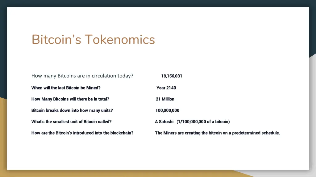 bitcoin s tokenomics