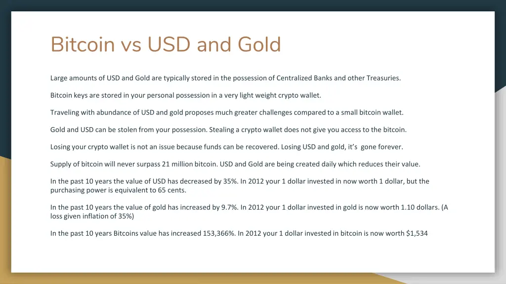 bitcoin vs usd and gold