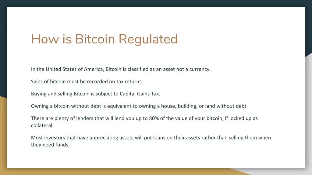 how is bitcoin regulated