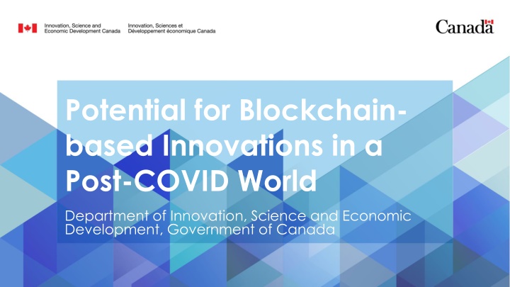 potential for blockchain based innovations