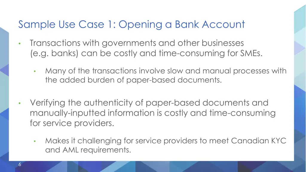 sample use case 1 opening a bank account