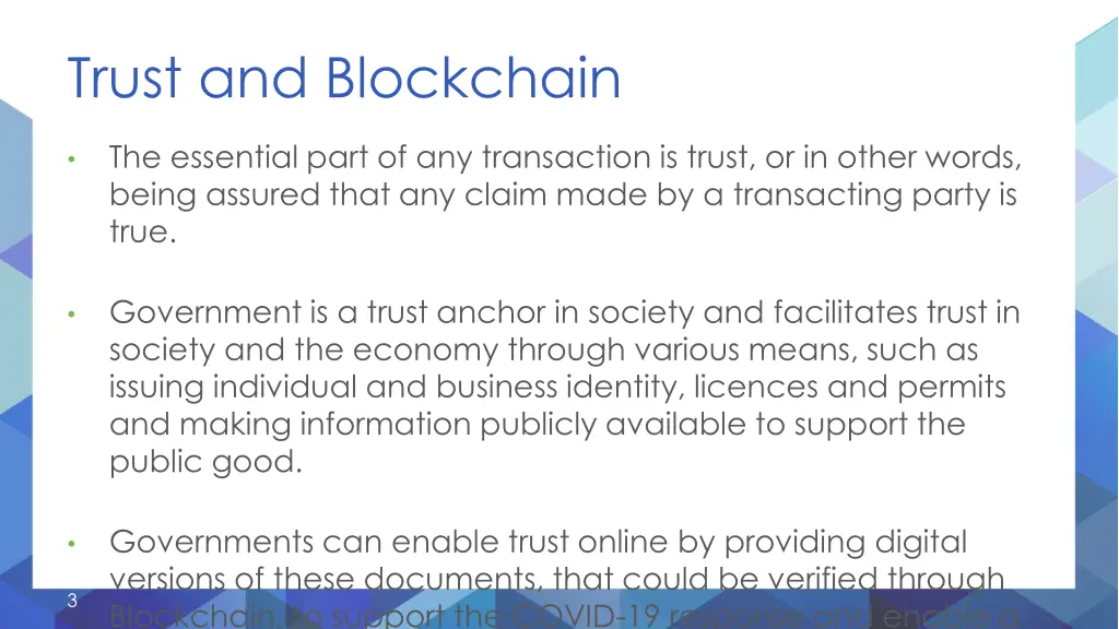 trust and blockchain