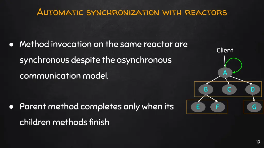 automatic synchronization with reactors