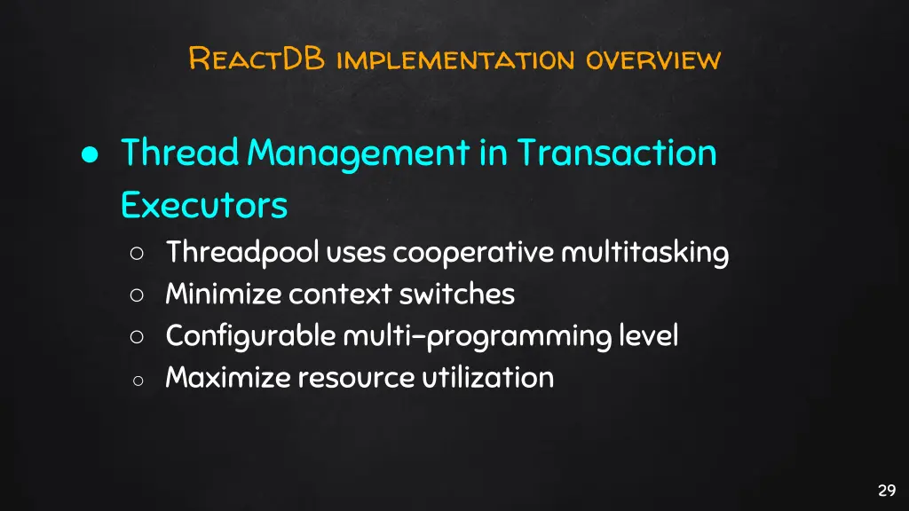 reactdb implementation overview