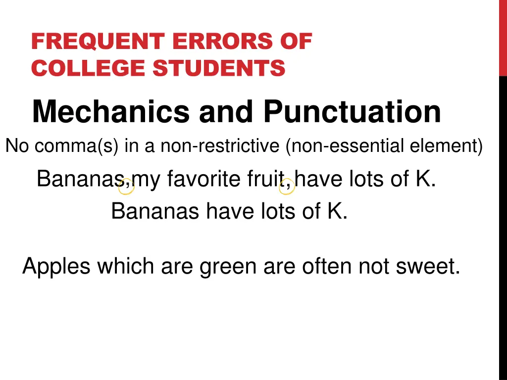 frequent errors of college students mechanics 1