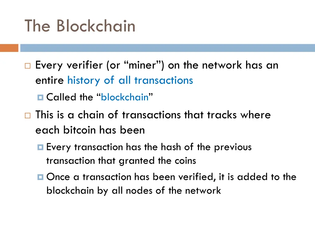 the blockchain