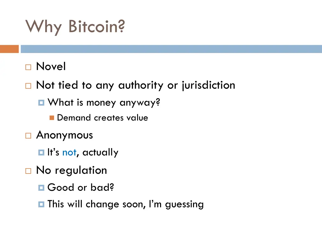 why bitcoin