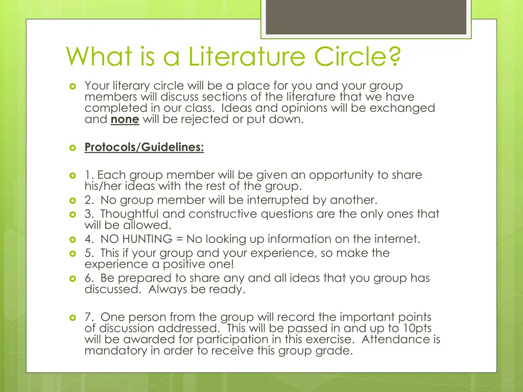 what is a literature circle