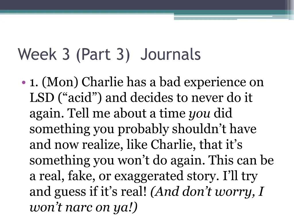 week 3 part 3 journals