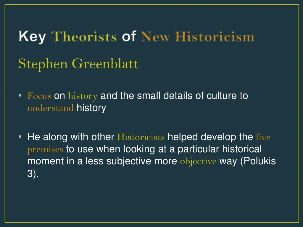 key theorists of new historicism 1