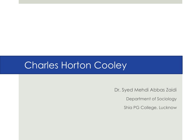 charles horton cooley