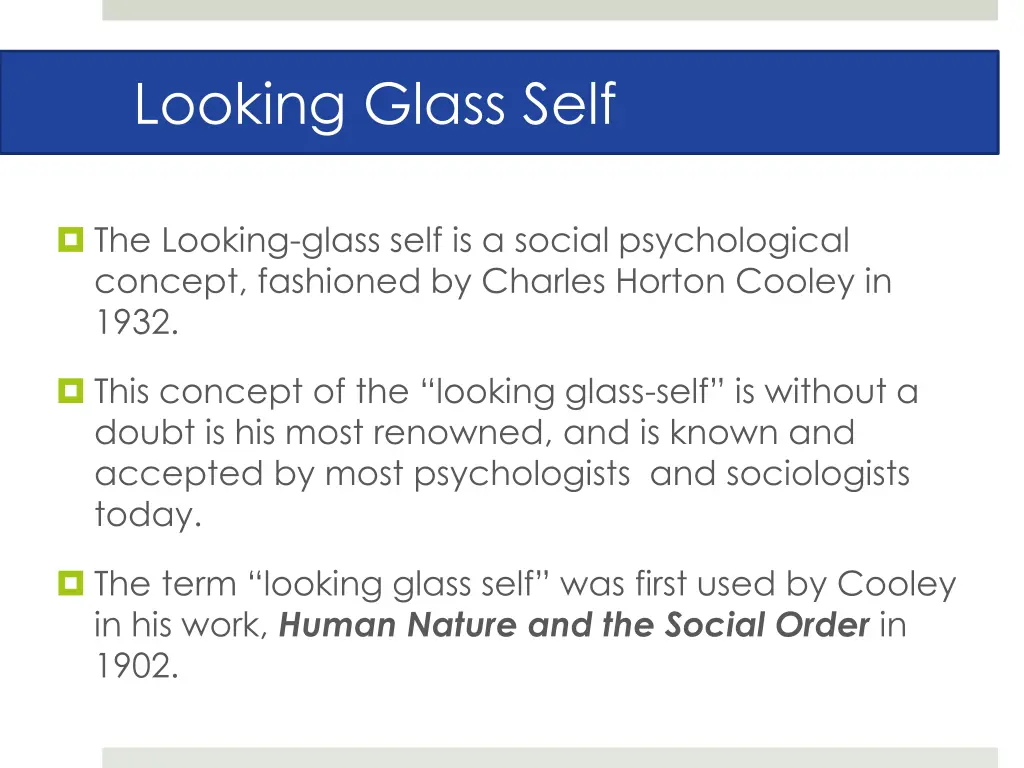 looking glass self