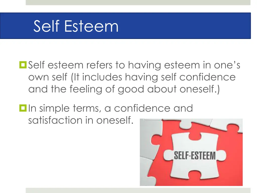 self esteem