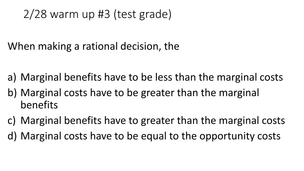 2 28 warm up 3 test grade