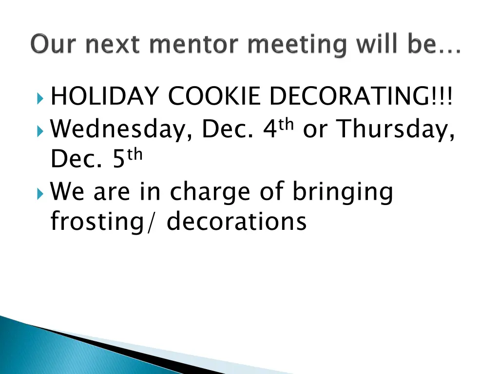 holiday cookie decorating wednesday