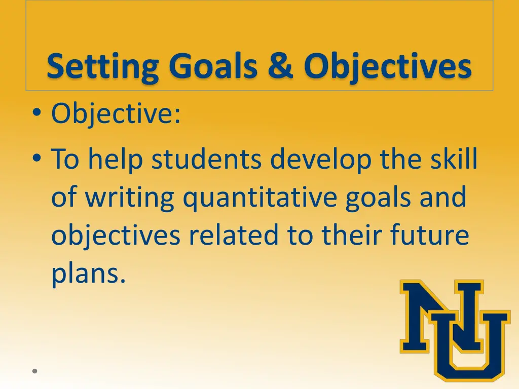 setting goals objectives objective to help