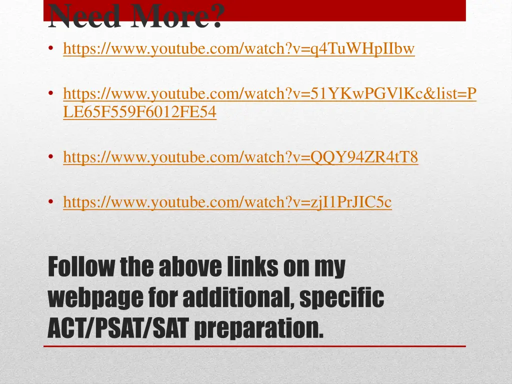 need more https www youtube com watch