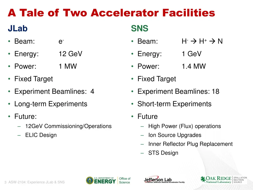 a tale of two accelerator facilities jlab 1