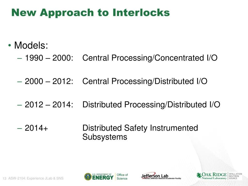 new approach to interlocks