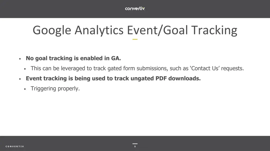 google analytics event goal tracking