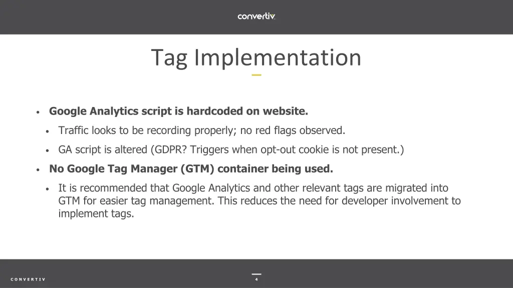 tag implementation