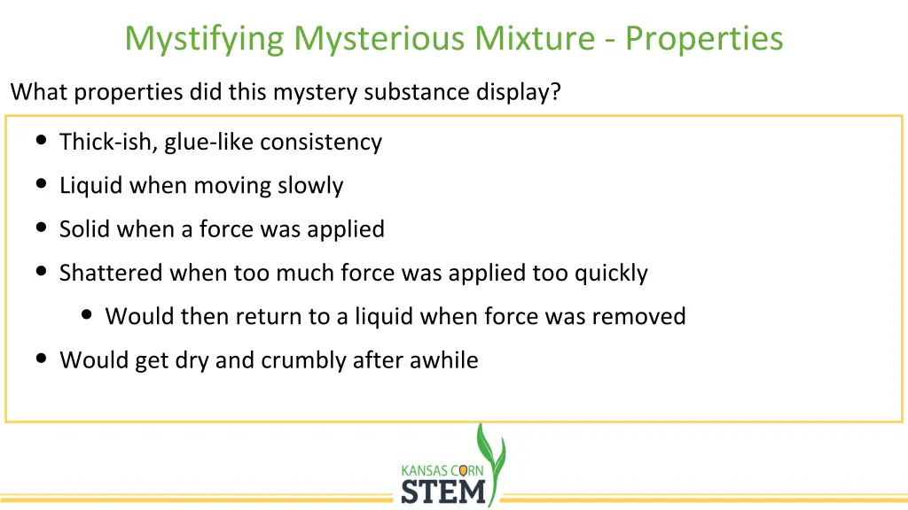 mystifying mysterious mixture properties