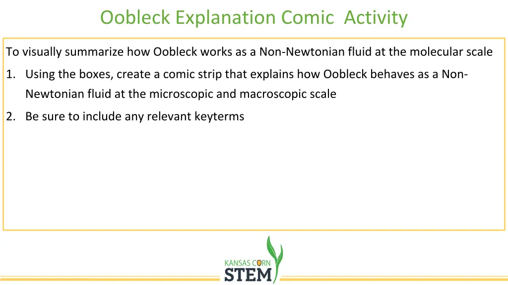 oobleck explanation comic activity