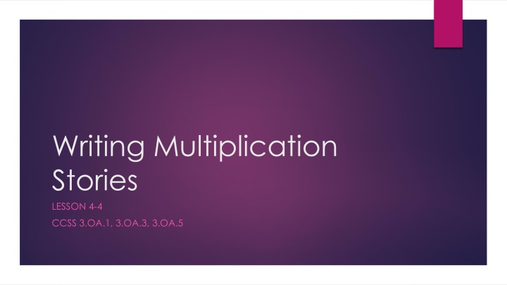 writing multiplication stories lesson 4 4