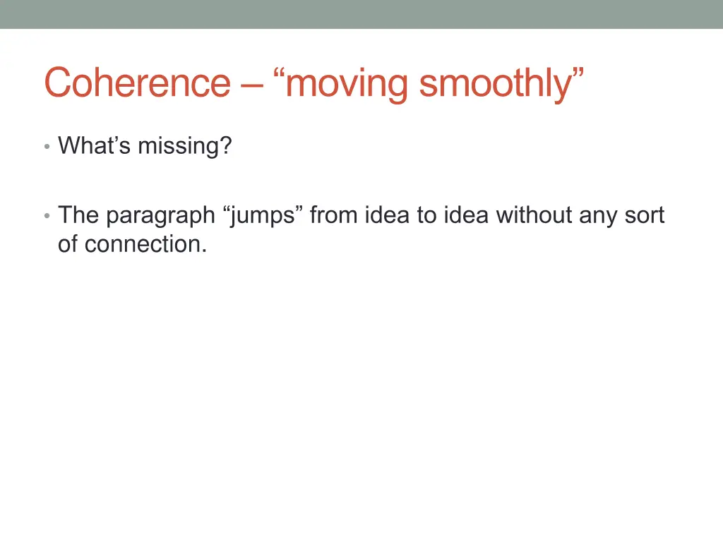 coherence moving smoothly 4