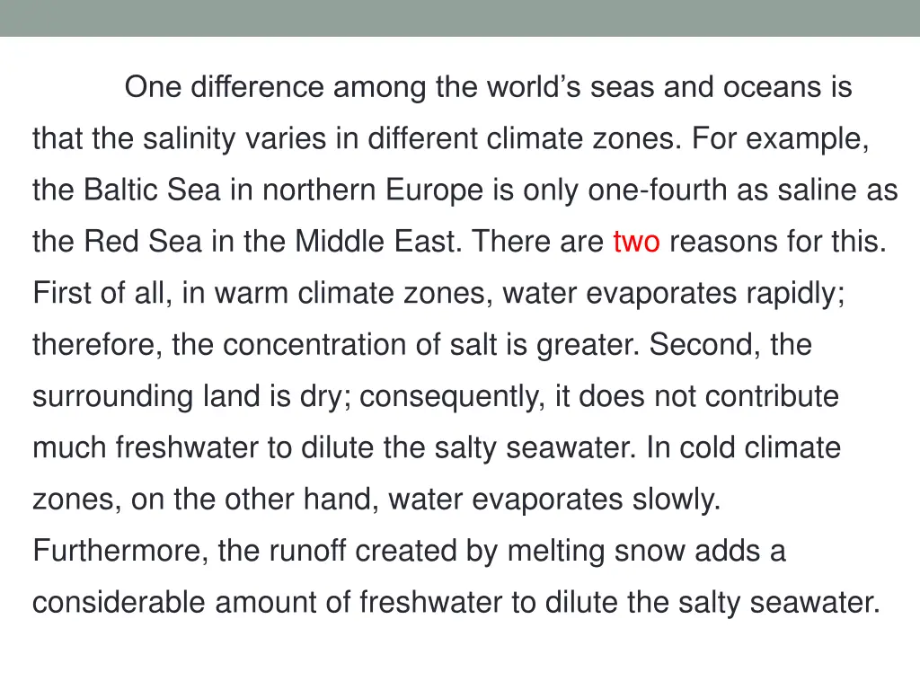 one difference among the world s seas and oceans 2