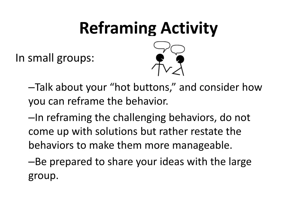 reframing activity