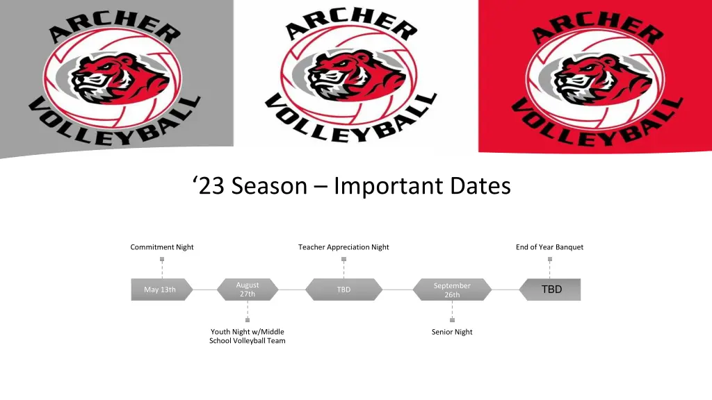 23 season important dates