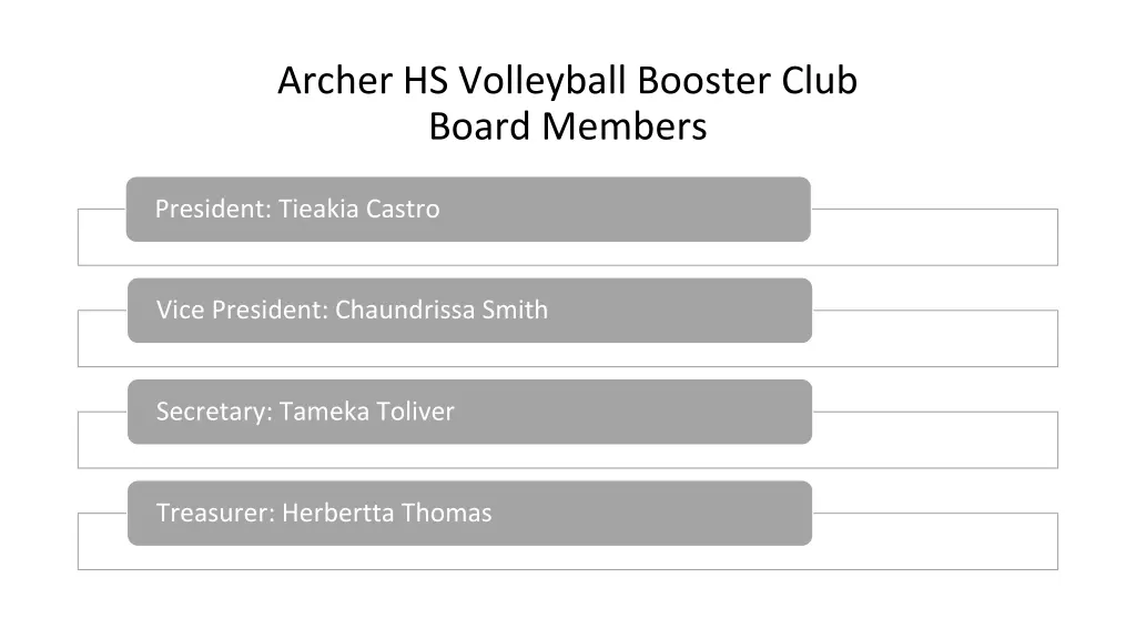 archer hs volleyball booster club board members