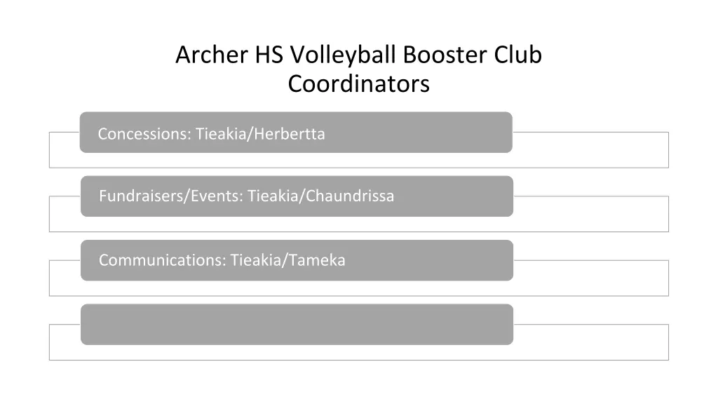 archer hs volleyball booster club coordinators