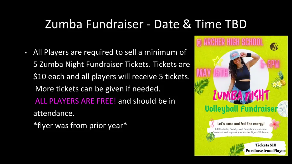 zumba fundraiser date time tbd