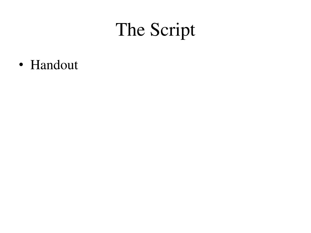 the script