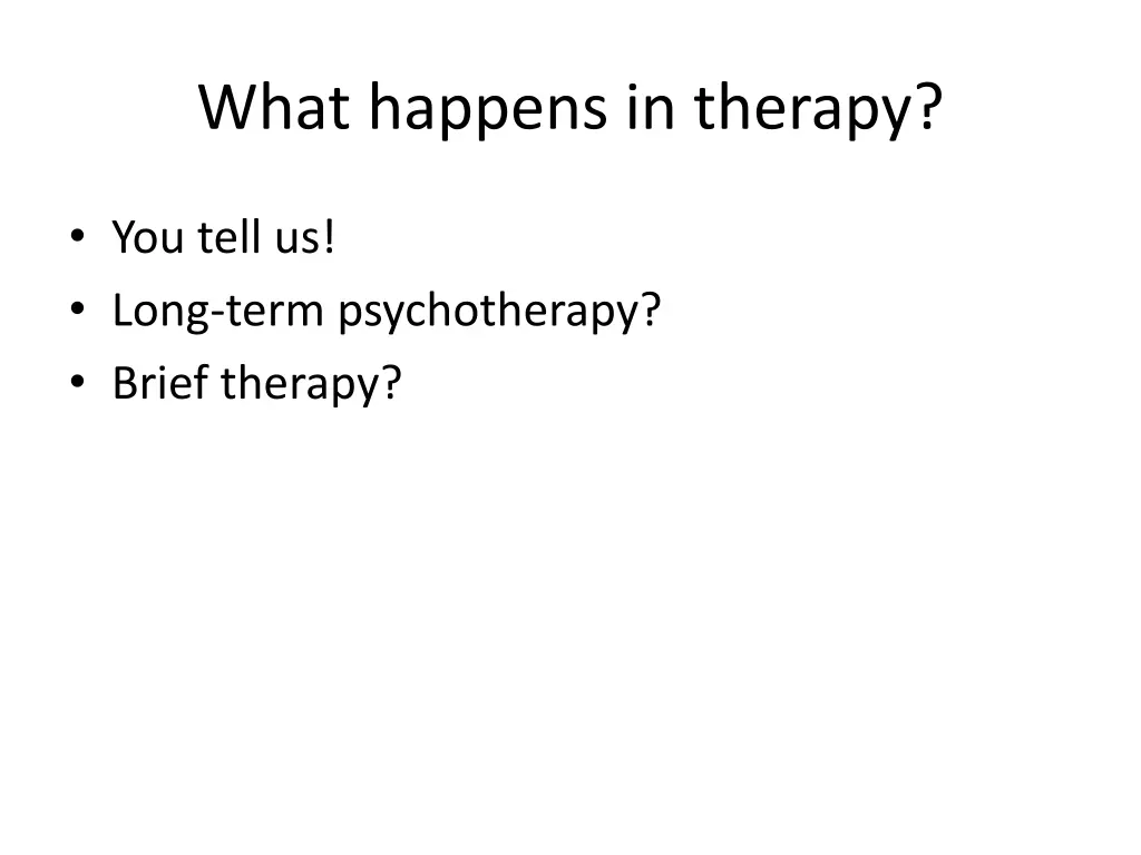 what happens in therapy