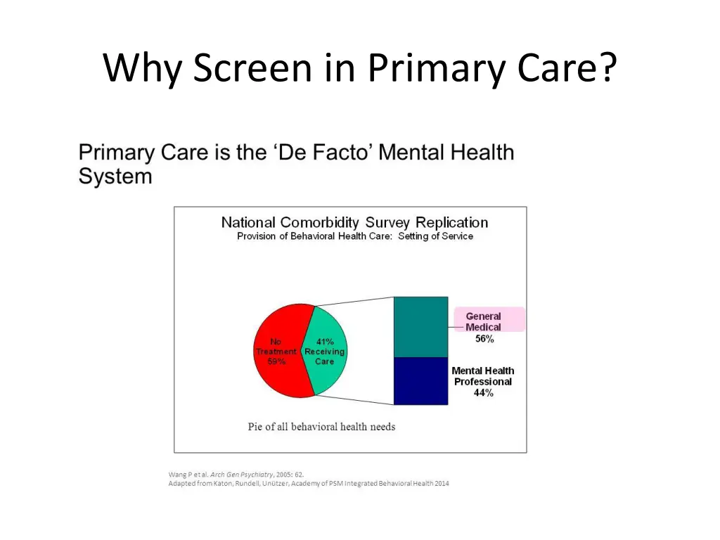 why screen in primary care