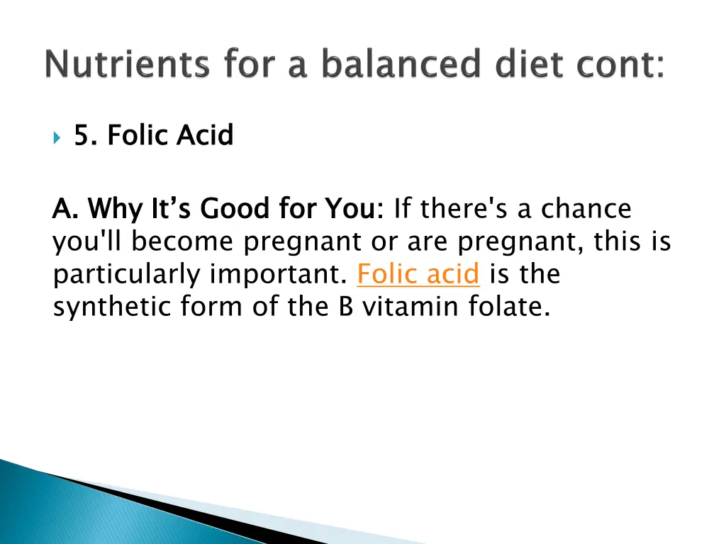 5 folic acid