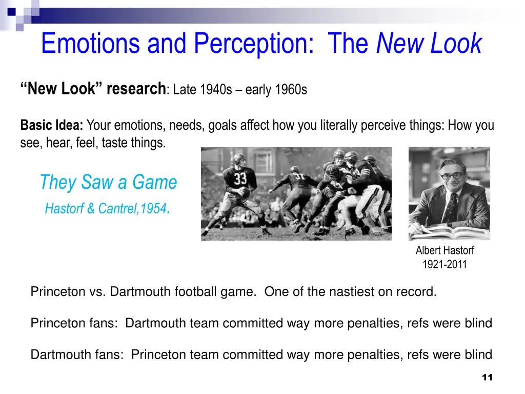 emotions and perception the new look