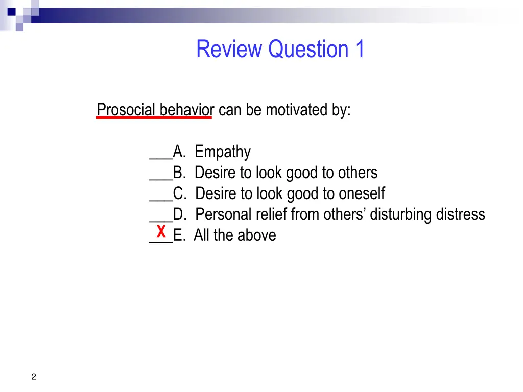 review question 1