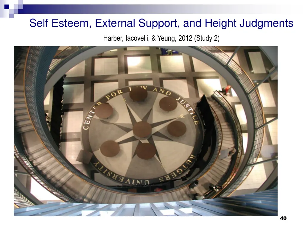 self esteem external support and height judgments