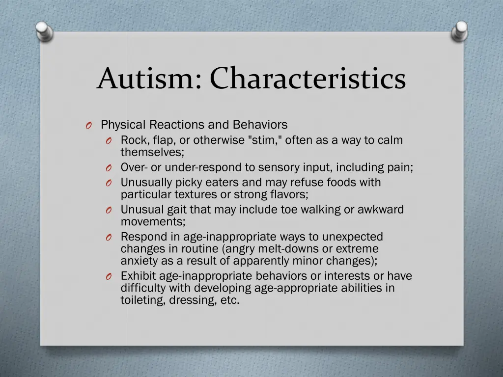 autism characteristics 2