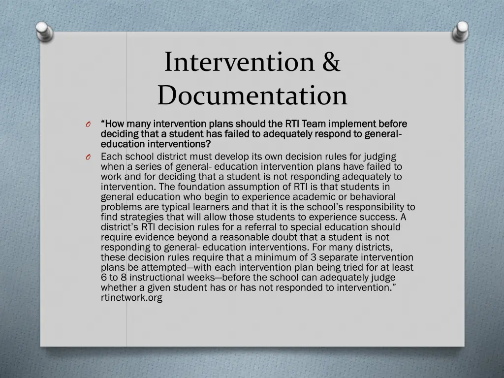 intervention documentation 2